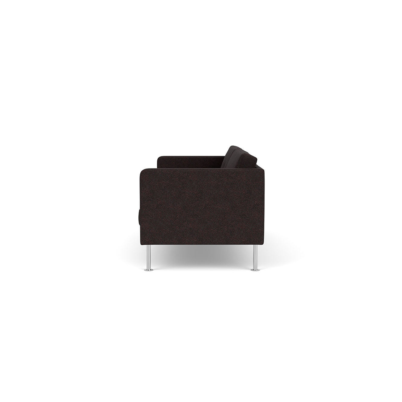 L42 Firhøj - 2,5 pers. sofa - Stål - Black-Brown