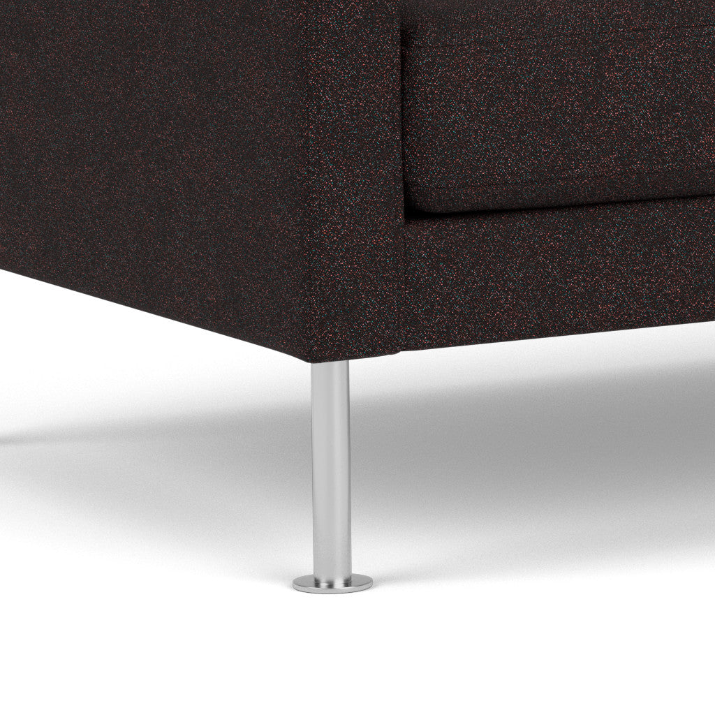 L42 Firhøj - 2,5 pers. sofa - Stål - Black-Brown