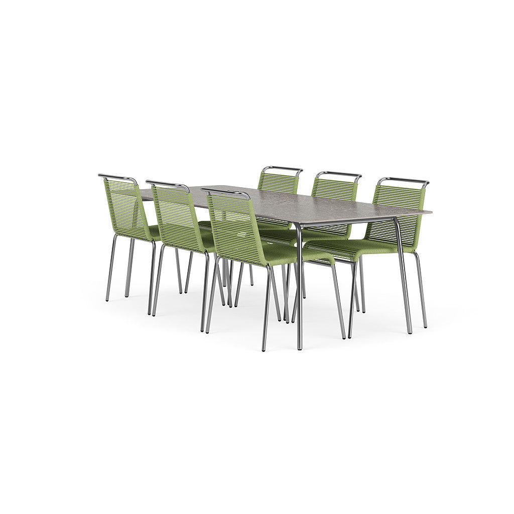 Teglgaard - Großes Gartenset - Tisch 90x200/Grün
