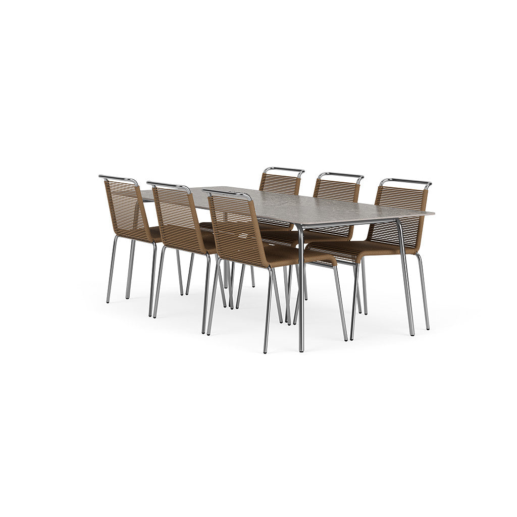 Teglgaard - Großes Gartenset - Tisch 90x200/Braun