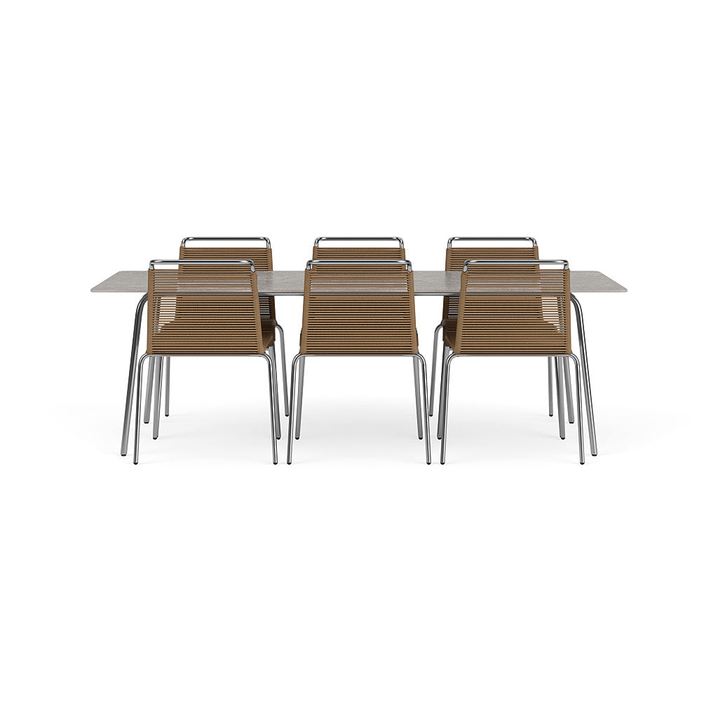Teglgaard - Großes Gartenset - Tisch 90x200/Braun