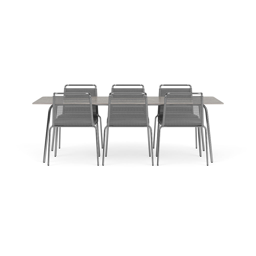Teglgaard - Großes Gartenset - Tisch 90x200/Grau