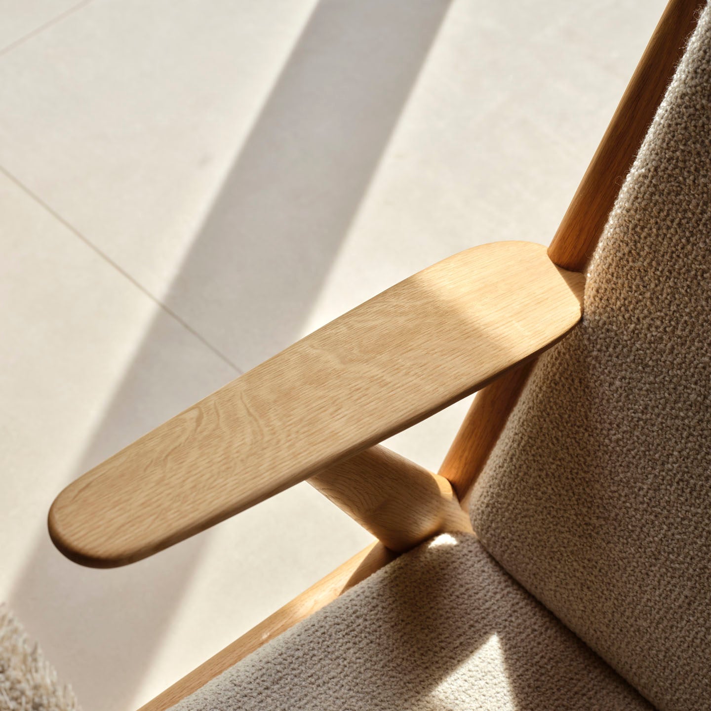 J53 - Lehnstuhl - Eiche - Beige