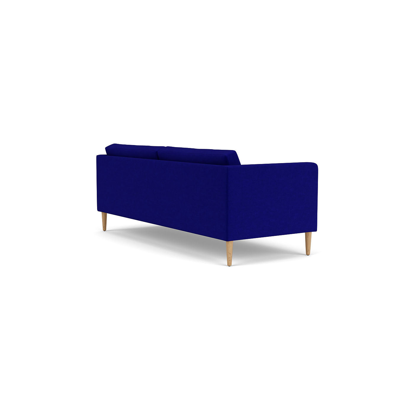L42 - Firhøj - 2,5 pers. sofa Eg, Natur, Lakeret, Ploegwool, Blue (43) - MTO af Unit10