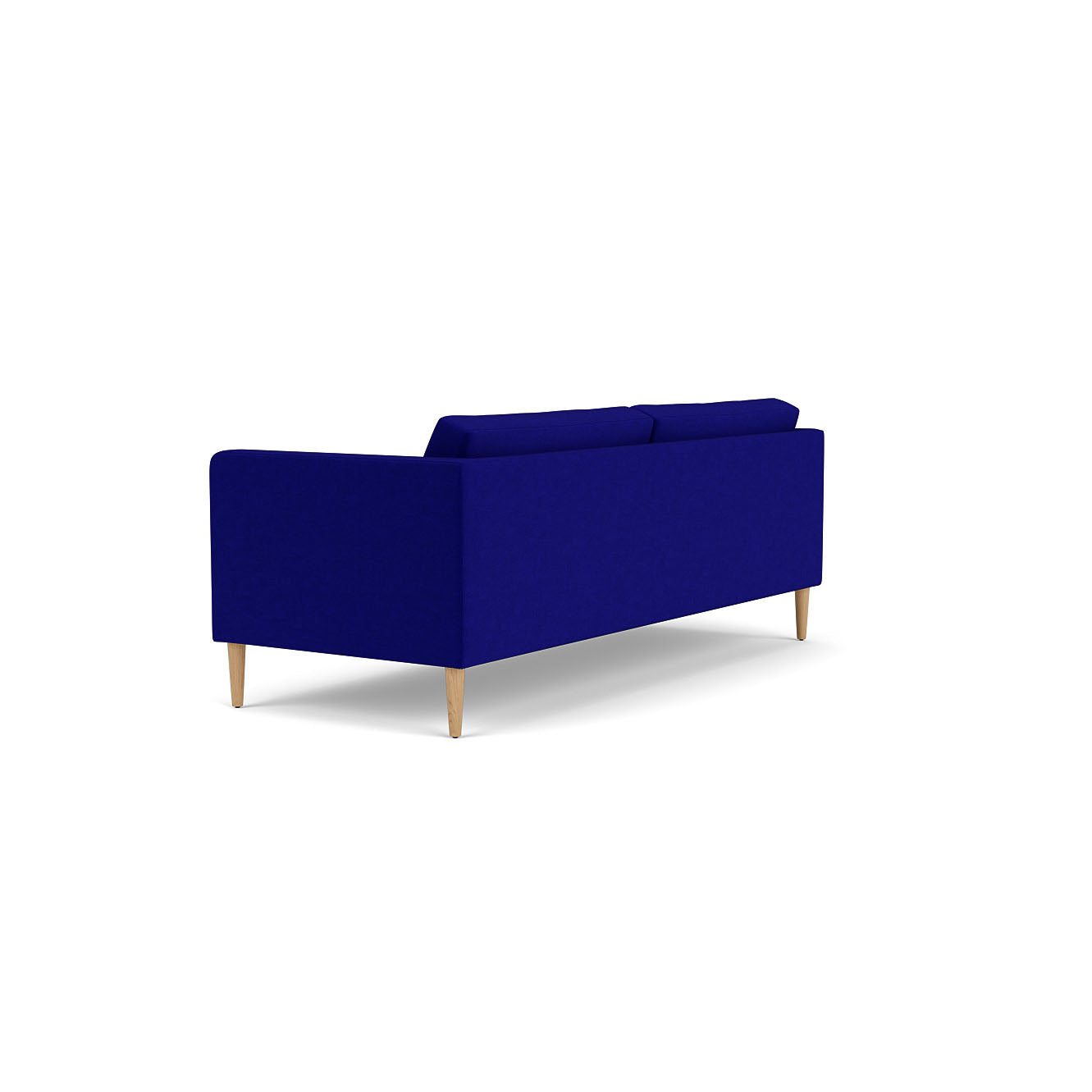 L42 - Firhøj - 2,5 pers. sofa Eg, Natur, Lakeret, Ploegwool, Blue (43) - MTO af Unit10