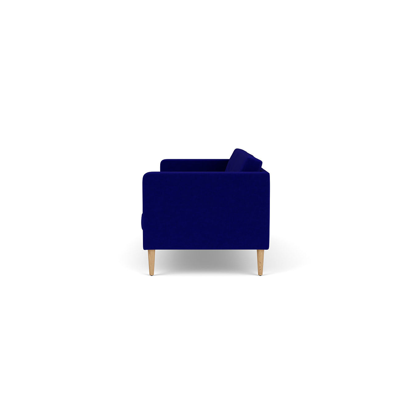 L42 - Firhøj - 2,5 pers. sofa Eg, Natur, Lakeret, Ploegwool, Blue (43) - MTO af Unit10