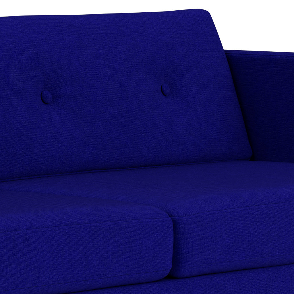 L42 - Firhøj - 2,5 pers. sofa Eg, Natur, Lakeret, Ploegwool, Blue (43) - MTO af Unit10
