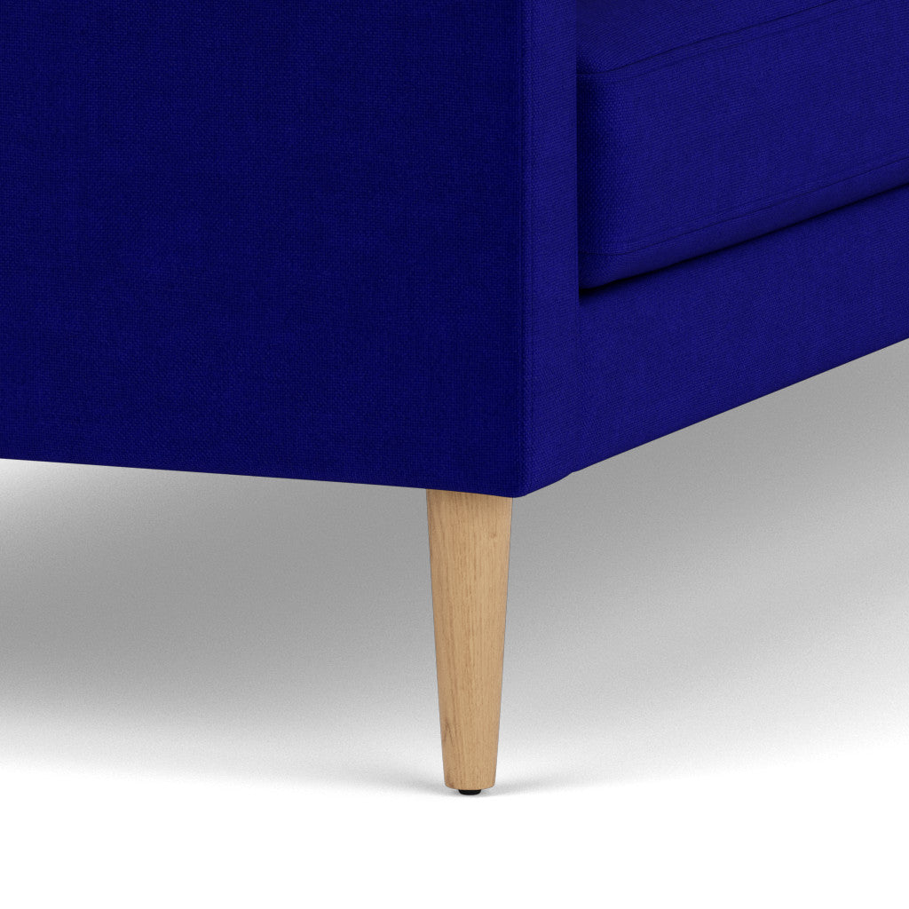 L42 - Firhøj - 2,5 pers. sofa Eg, Natur, Lakeret, Ploegwool, Blue (43) - MTO af Unit10