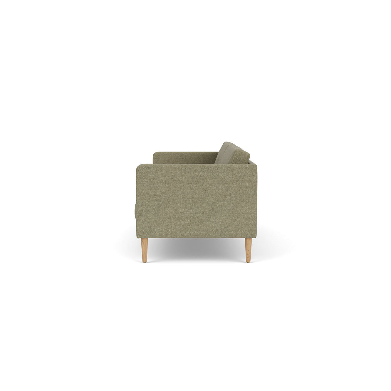 L42 - Firhøj - 2,5 pers. sofa Eg, Natur, Lakeret, Prairie, Green (58) - MTO af Unit10