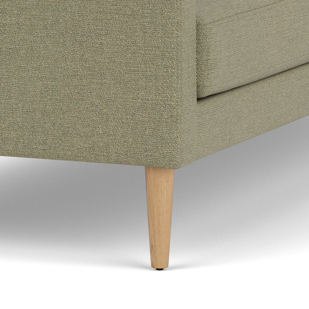 L42 - Firhøj - 2,5 pers. sofa Eg, Natur, Lakeret, Prairie, Green (58) - MTO af Unit10