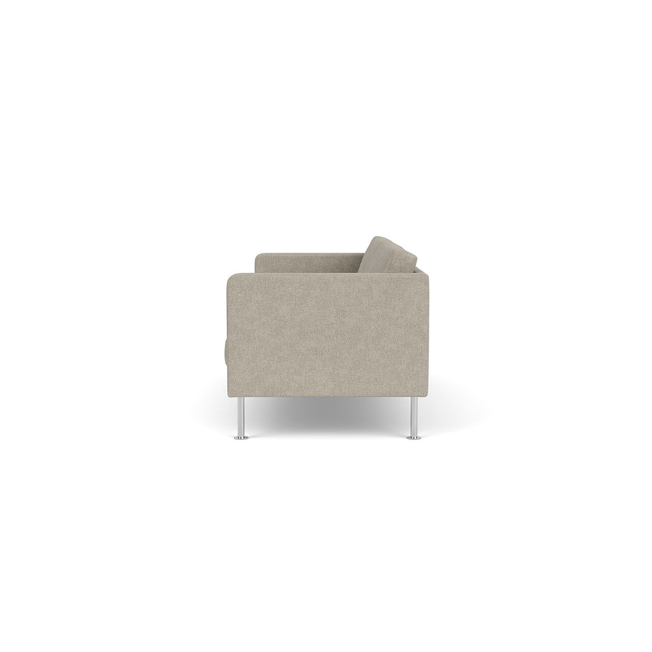 L42 - Firhøj - 2,5 pers. sofa Stål, Metal, Børstet, Cosmo, Light Grey (30) - MTO af Unit10
