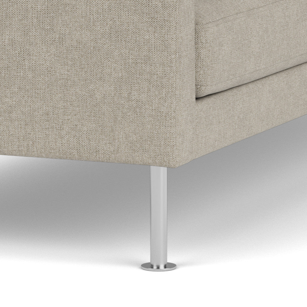 L42 - Firhøj - 2,5 pers. sofa Stål, Metal, Børstet, Cosmo, Light Grey (30) - MTO af Unit10