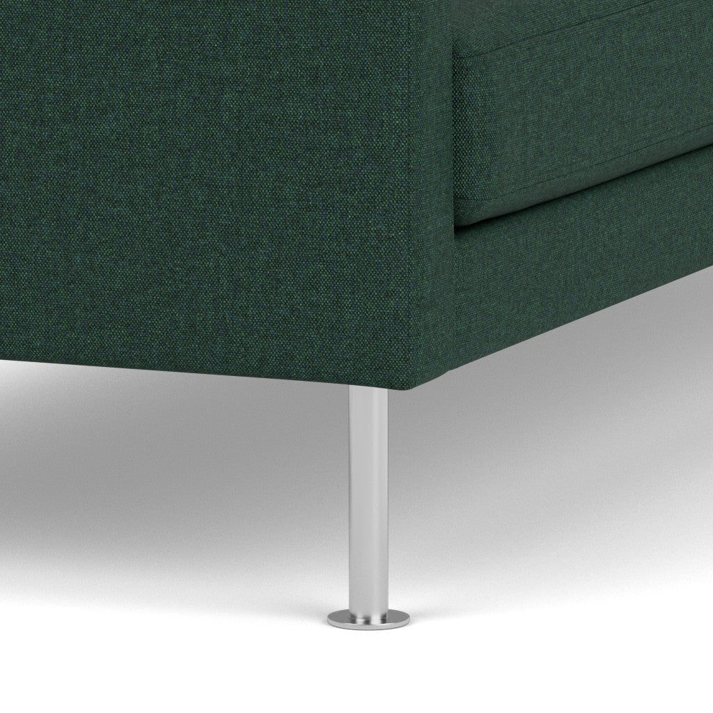 L42 - Firhøj - 2,5 pers. sofa Stål, Metal, Børstet, MLF, Green (32) - MTO af Unit10