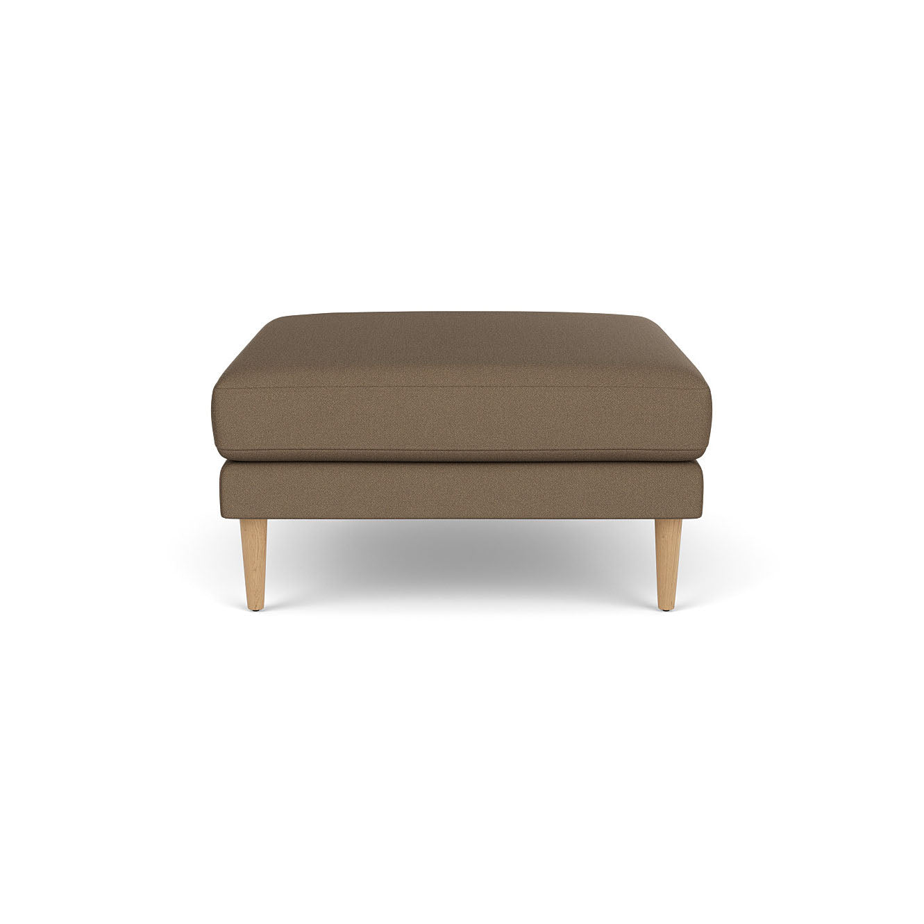 L42 Firhøj Puf 90 x 90 cm, Eg, Natur, Lakeret, Grain, Taupe (61230) - MTO af Unit10