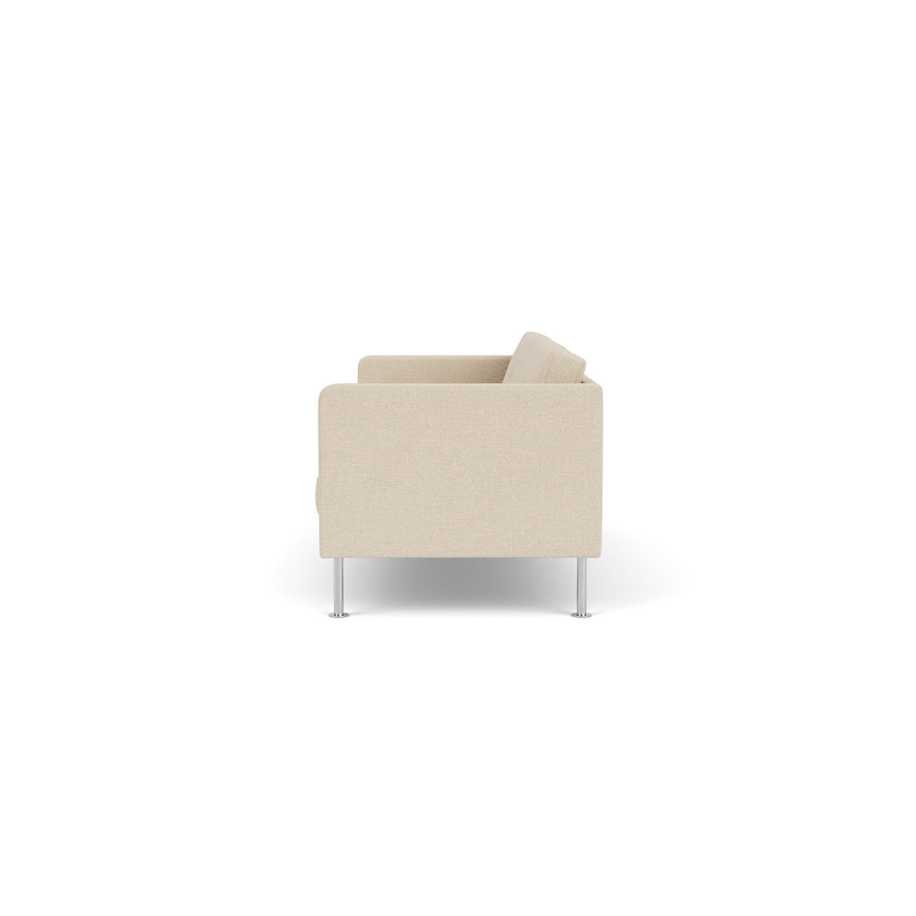 L42 Firhøj 2,5 pers. sofa Stål Metal Børstet Prairie Beige (90) Unit10 MTO