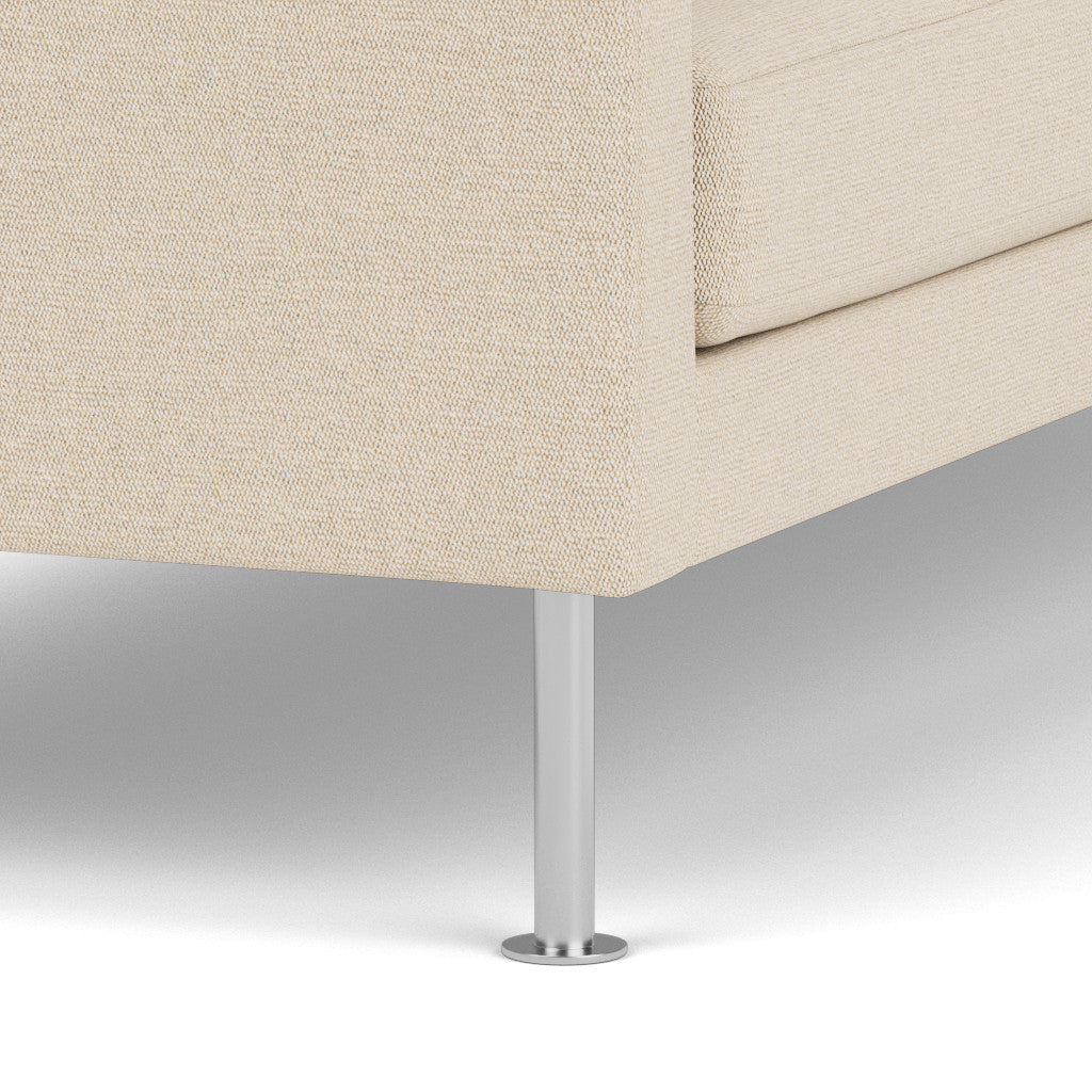 L42 Firhøj 2,5 pers. sofa Stål Metal Børstet Prairie Beige (90) Unit10 MTO