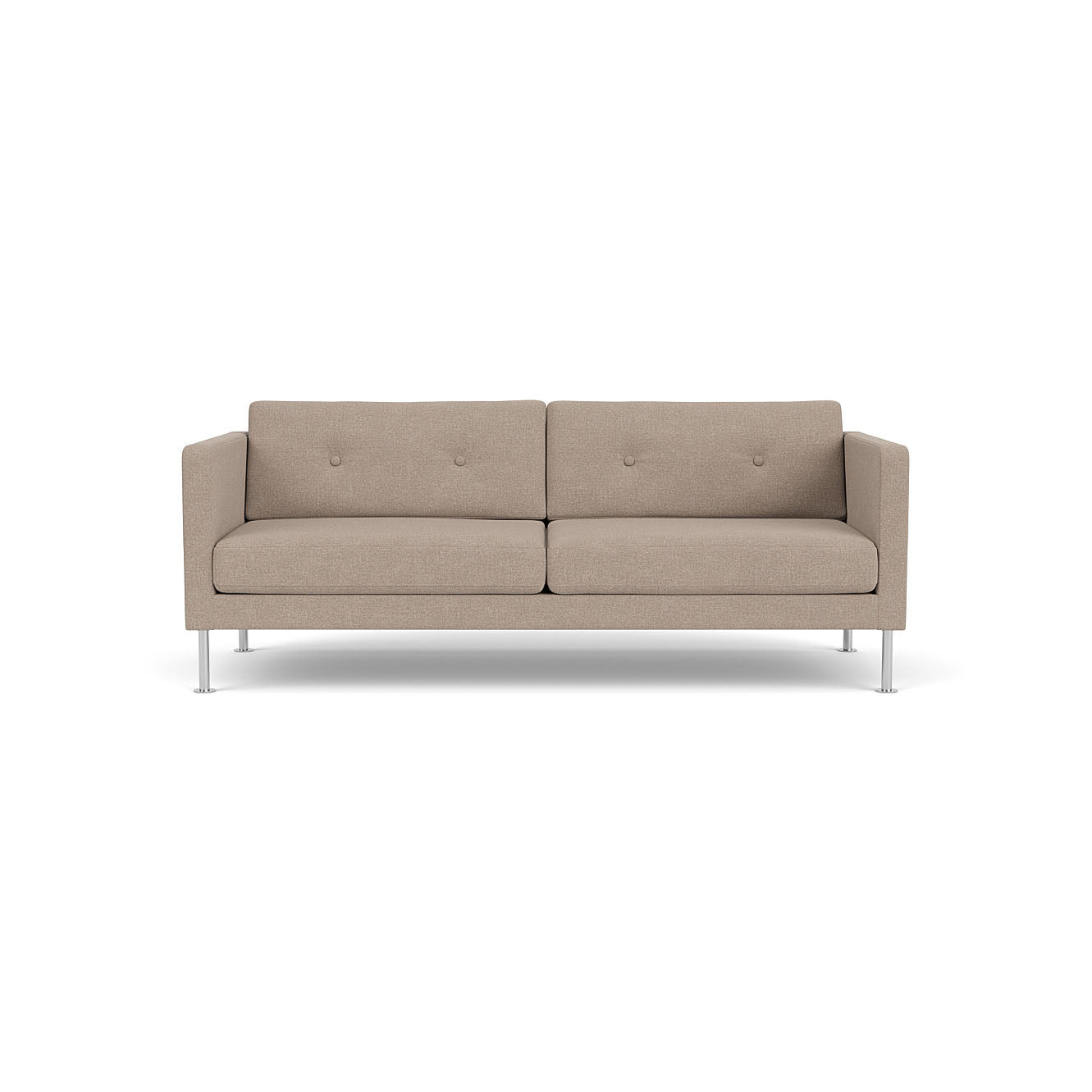 L42 Firhøj 2,5 pers. sofa i Stål Metal Børstet MLF Beige (61) MTO af Unit10