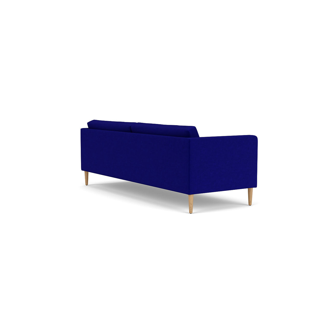 L42 Firhøj 3 pers. sofa Eg Natur Lakeret Ploegwool Blue (43) Unit10 MTO