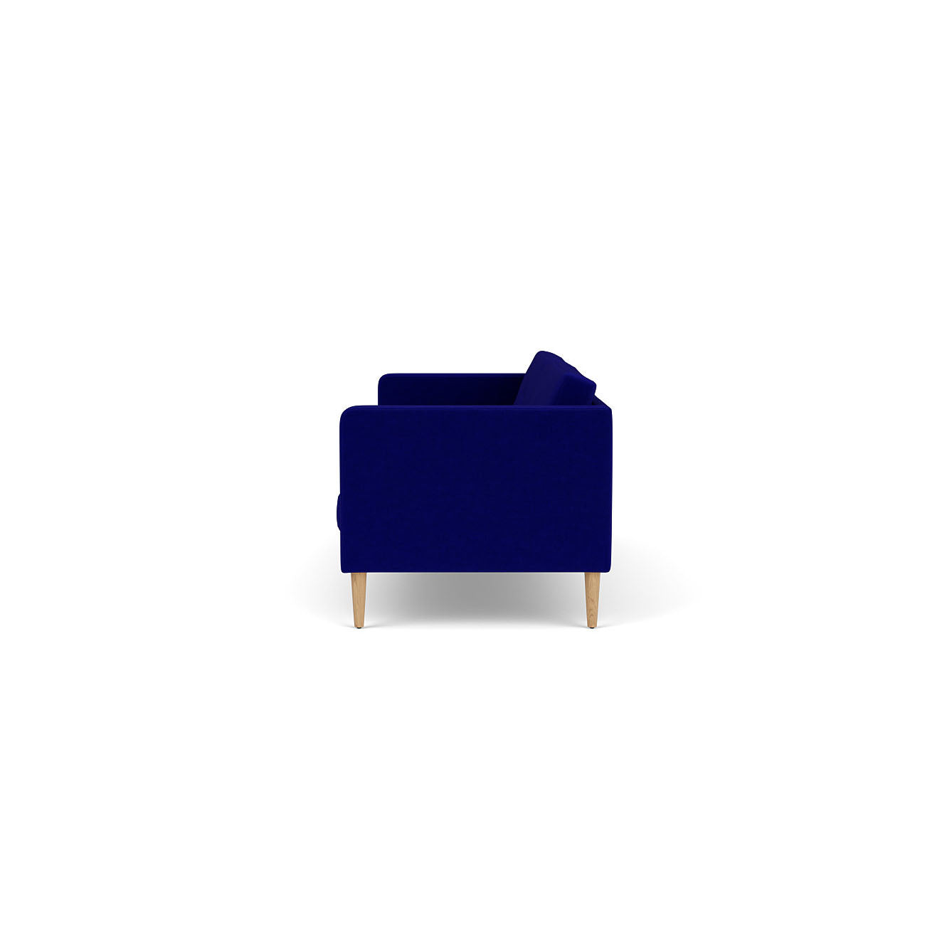 L42 Firhøj 3 pers. sofa Eg Natur Lakeret Ploegwool Blue (43) Unit10 MTO