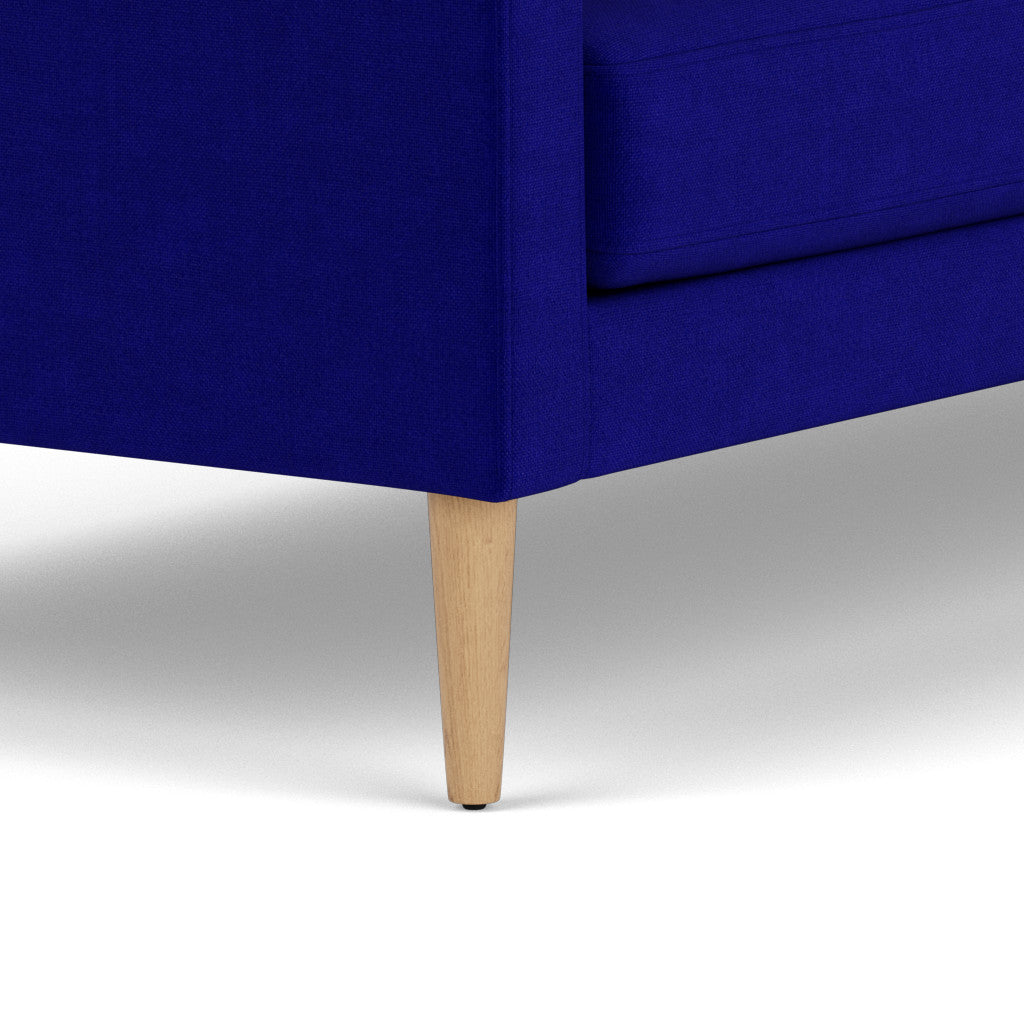 L42 Firhøj 3 pers. sofa Eg Natur Lakeret Ploegwool Blue (43) Unit10 MTO