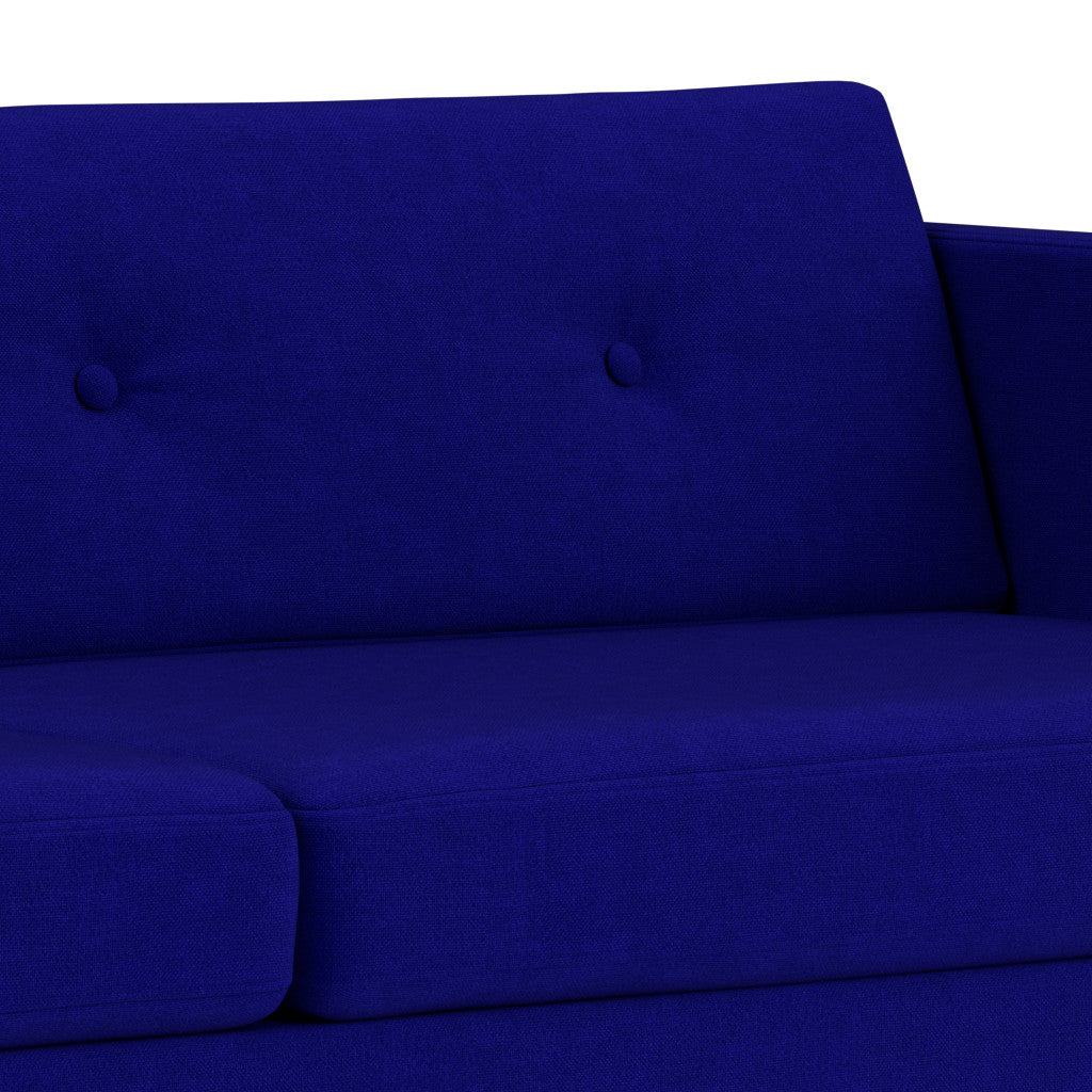 L42 Firhøj 3 pers. sofa Eg Natur Lakeret Ploegwool Blue (43) Unit10 MTO