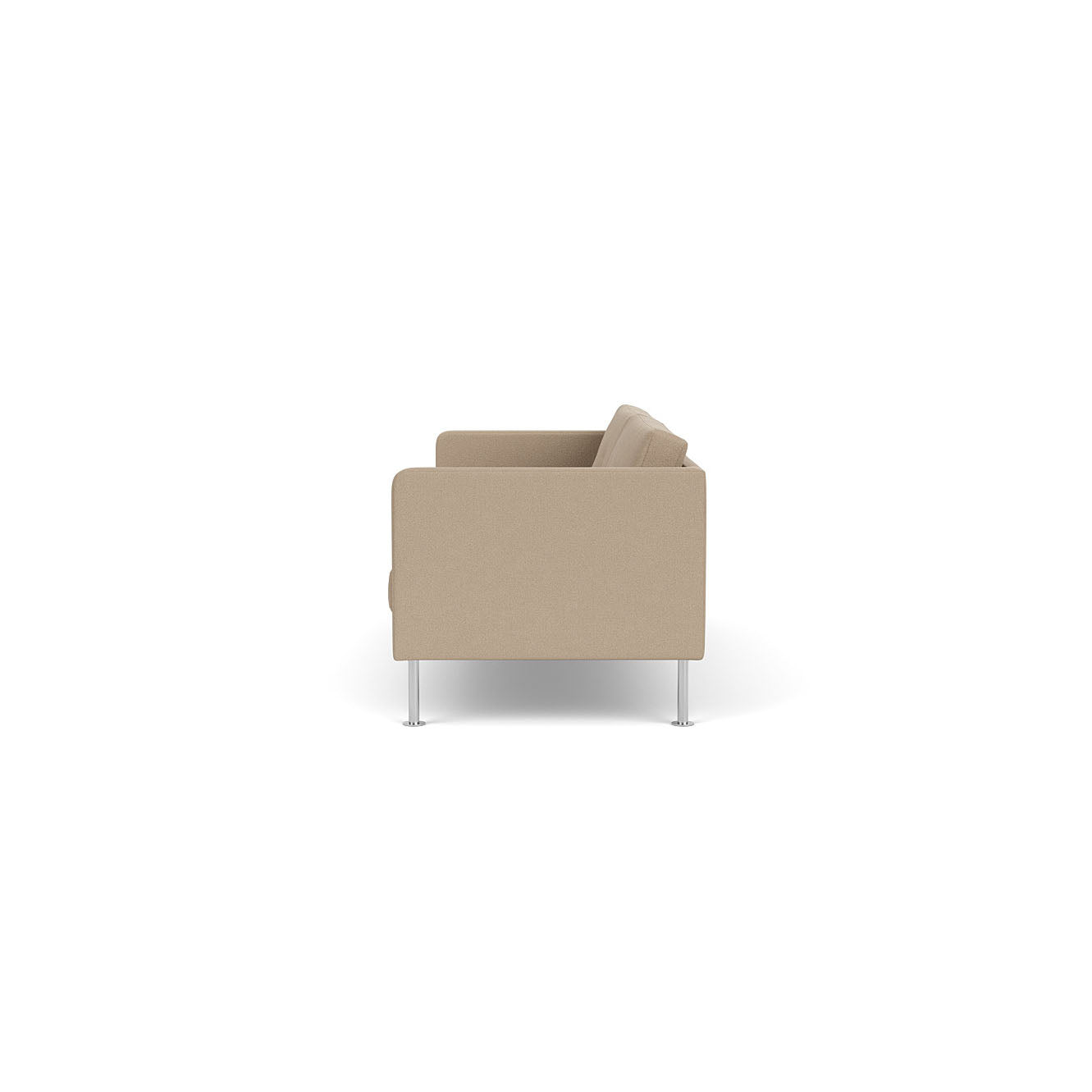 L42 Firhøj 3 pers. sofa Stål Metal Børstet Grain Beige (61252) Unit10 MTO