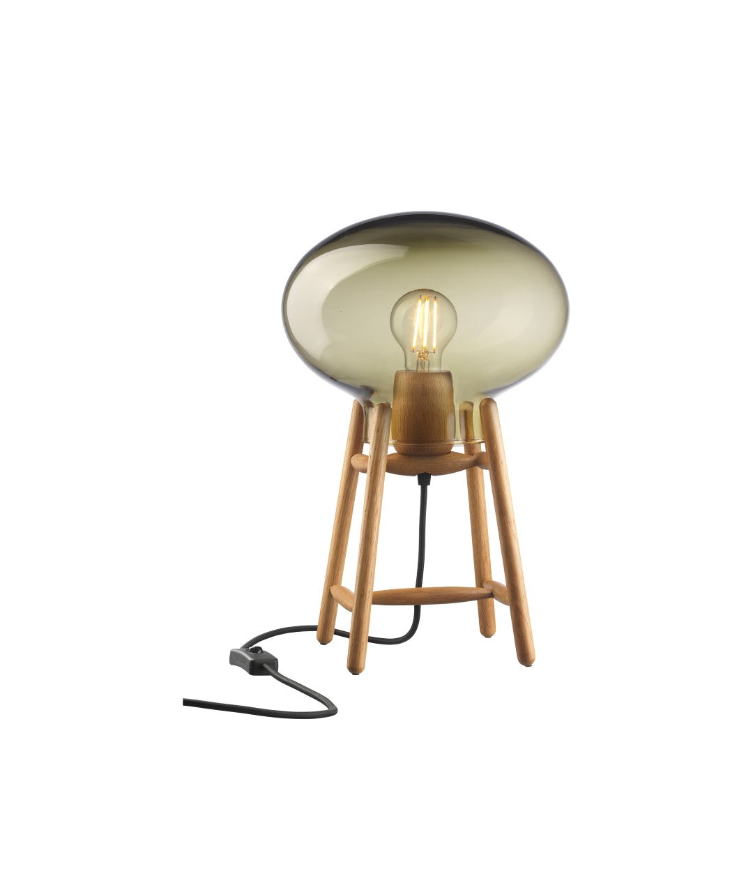 U4 Hiti - Tischlampe - Eiche - Rauchglas