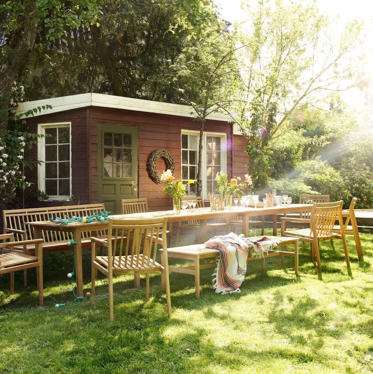 M10 Sammen - 3-Sitzer Gartenbank ohne Rückenlehne