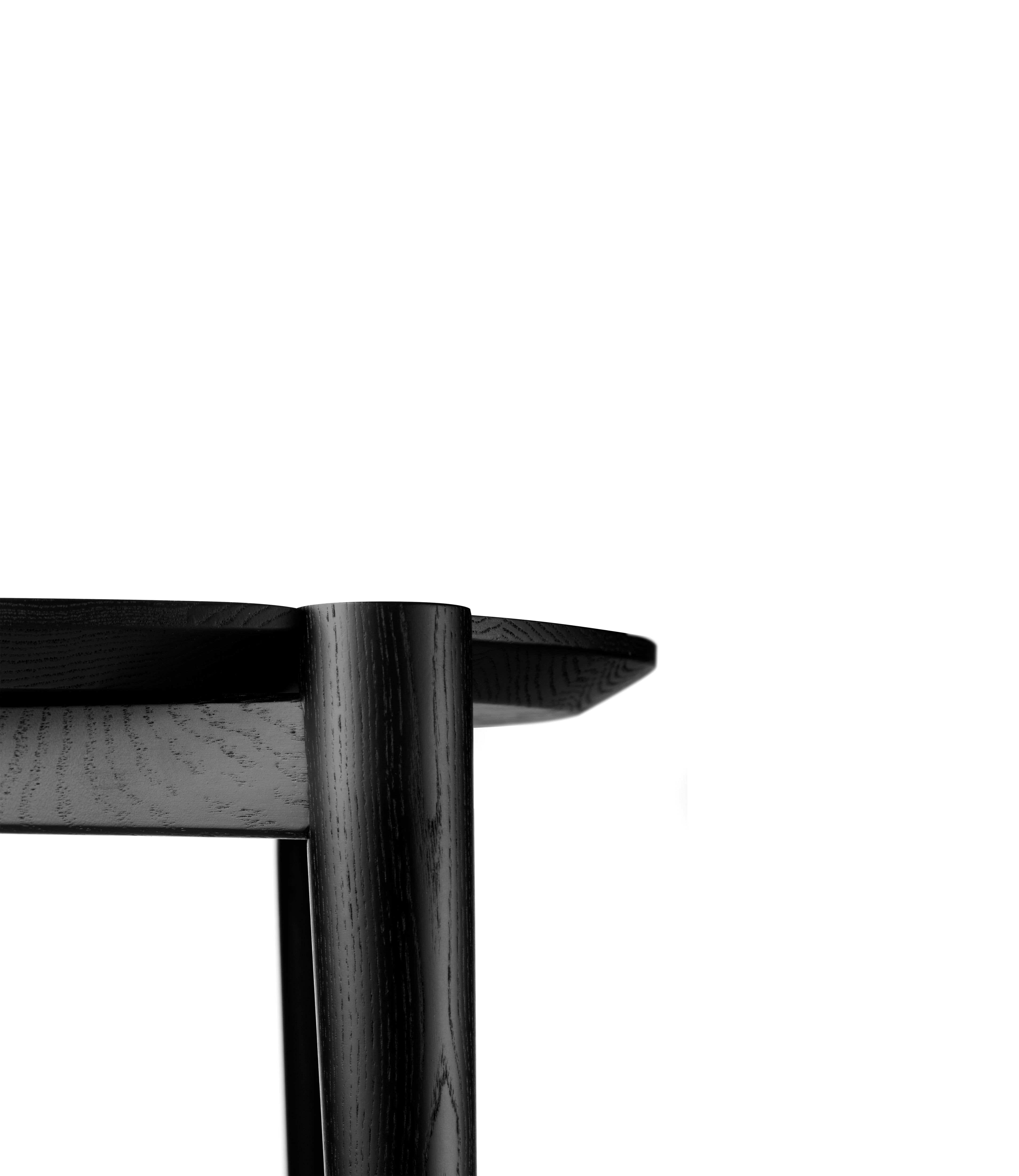 D102 Søs - Couchtisch - Eiche - Jet Black - Ø85