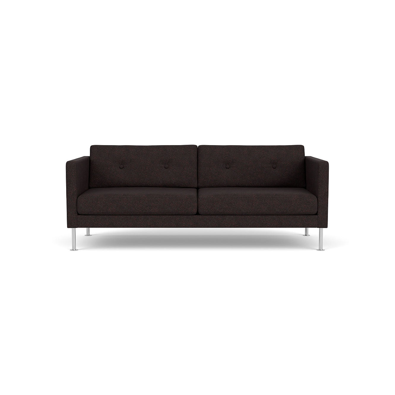 L42 Firhøj - 2,5 pers. sofa - Stål - Black-Brown