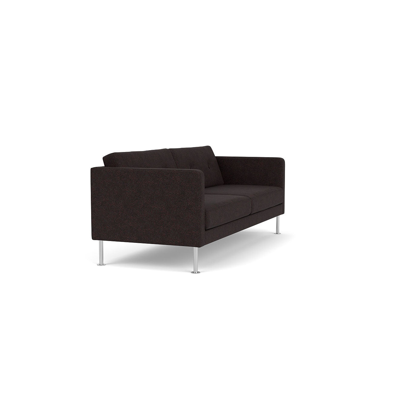 L42 Firhøj - 2,5 pers. sofa - Stål - Black-Brown
