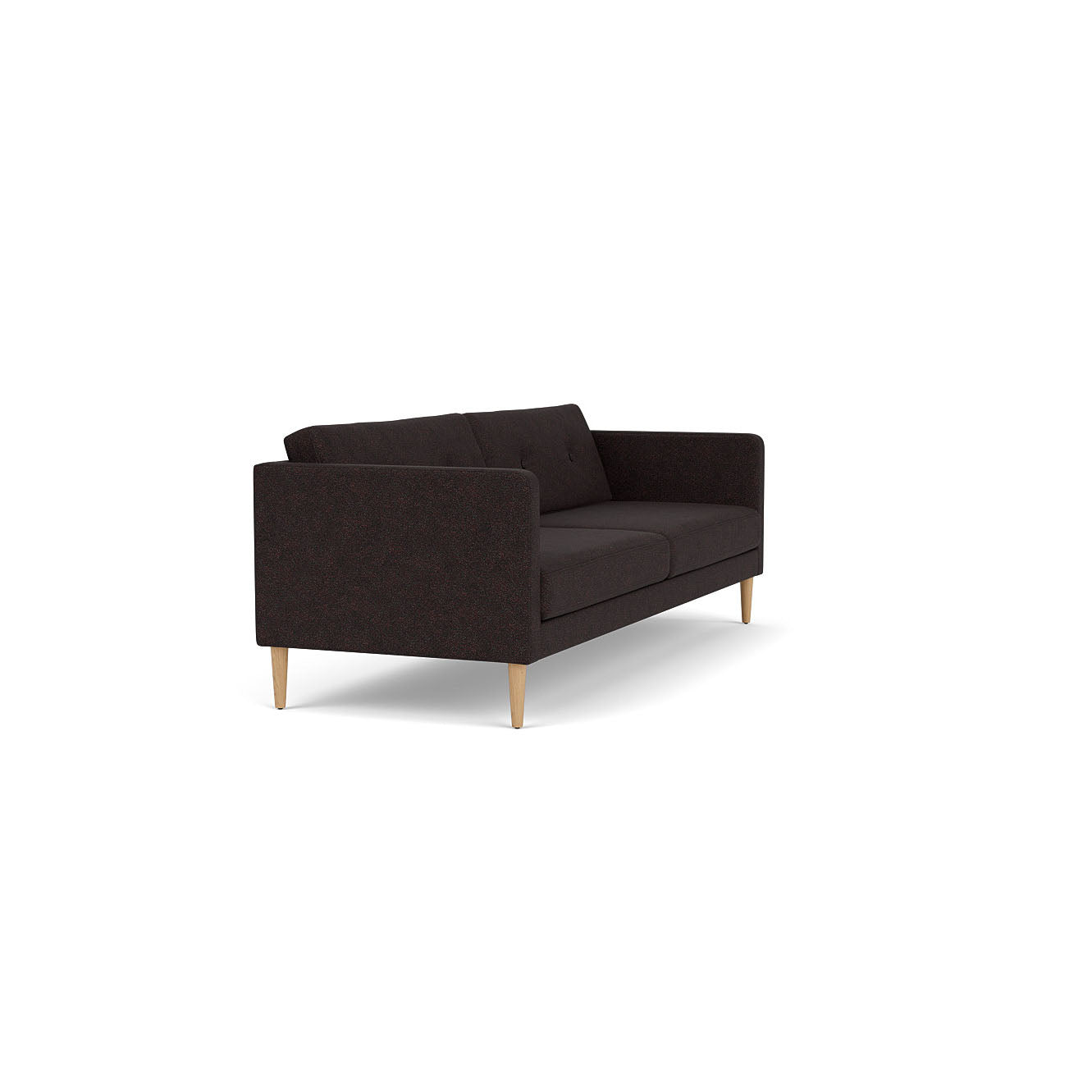 L42 Firhøj - 3 pers. sofa - Eg - Black-Brown