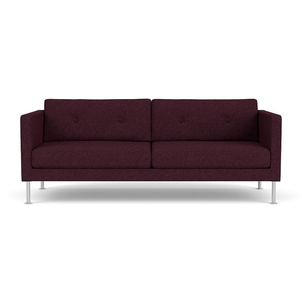 L42 Firhøj - 2,5 pers. sofa - Stål - Aubergine