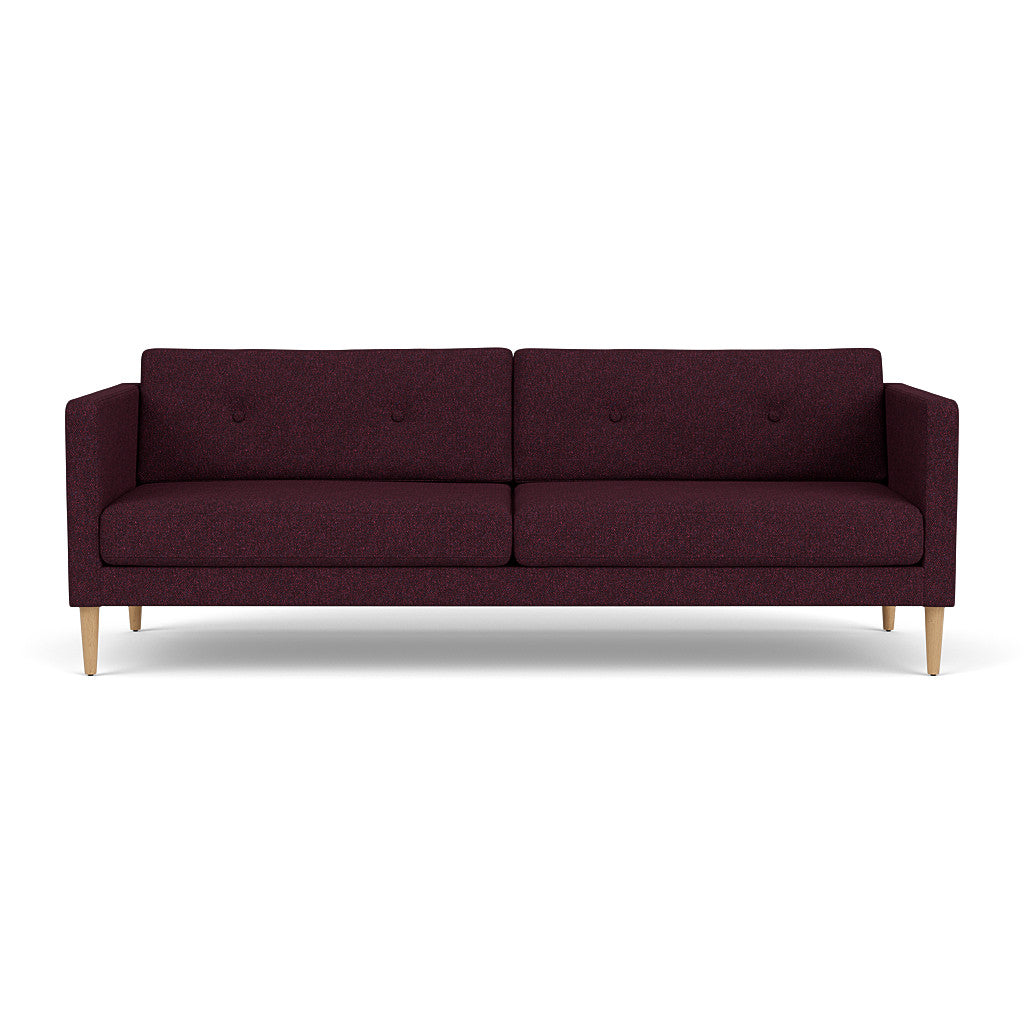 L42 Firhøj - 3 pers. sofa - Eg - Aubergine (40)