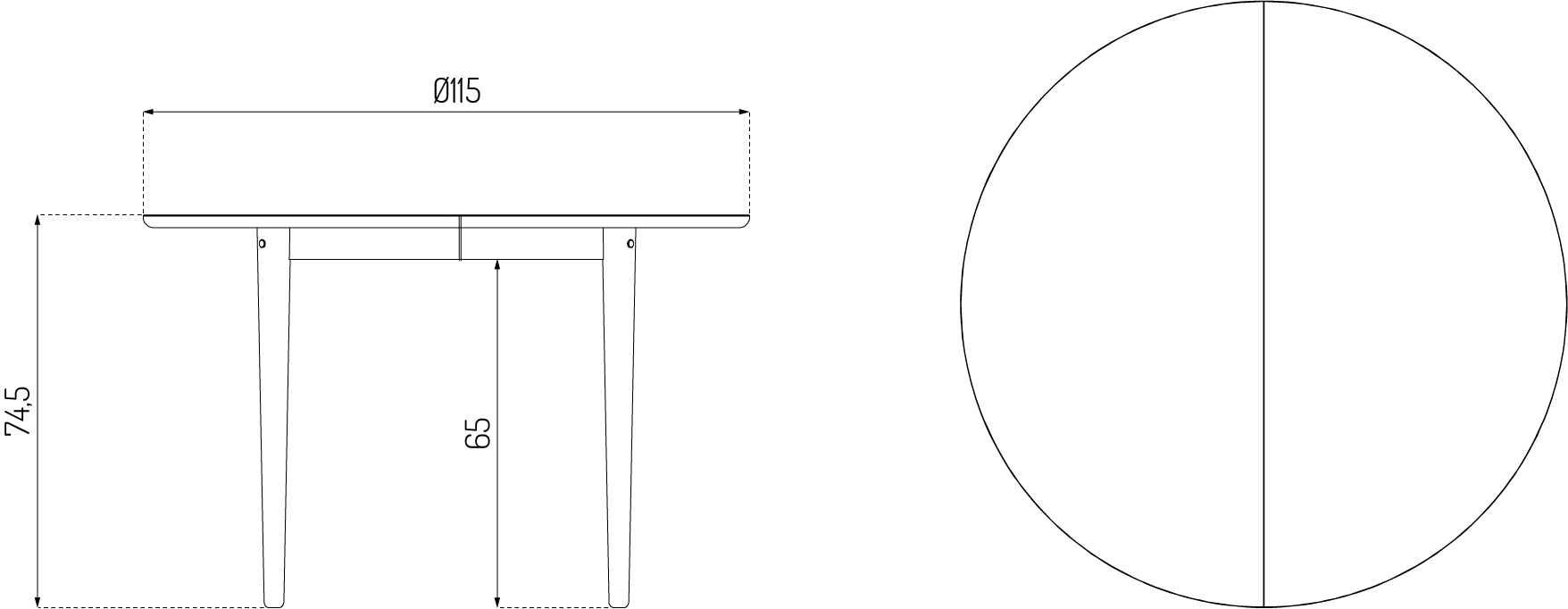 C62E Bjørk - Esstisch - Eiche