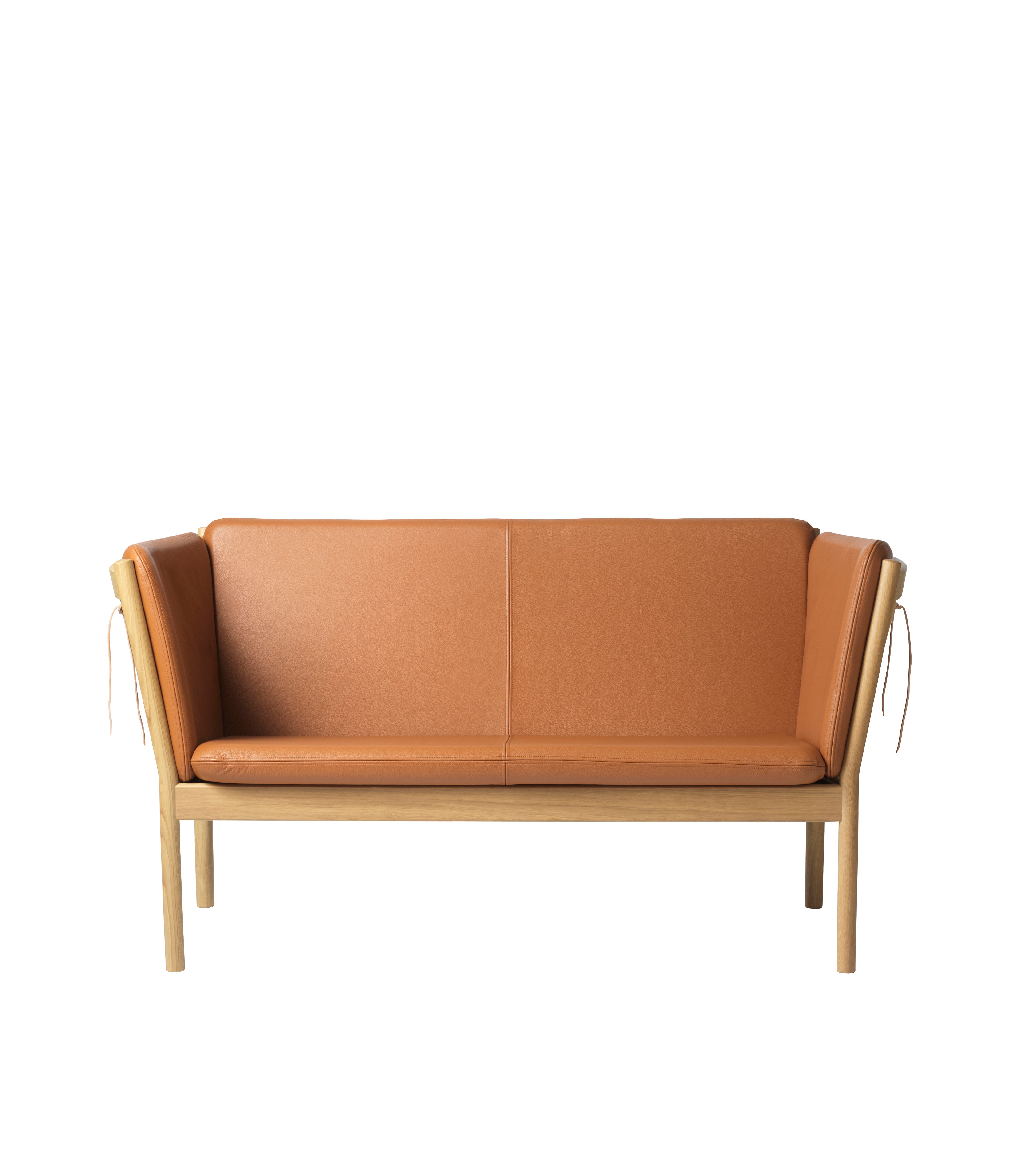 J148 2 pers. sofa i Eg Cognac Læder af Erik Ole Jørgensen
