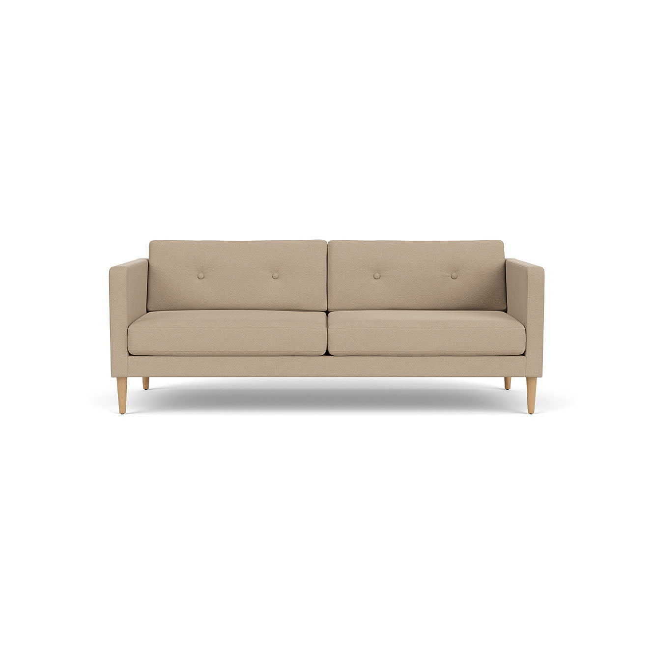 L42 - Firhøj - 2,5 pers. sofa Eg, Natur, Lakeret, Grain, Beige (61252) - MTO af Unit10