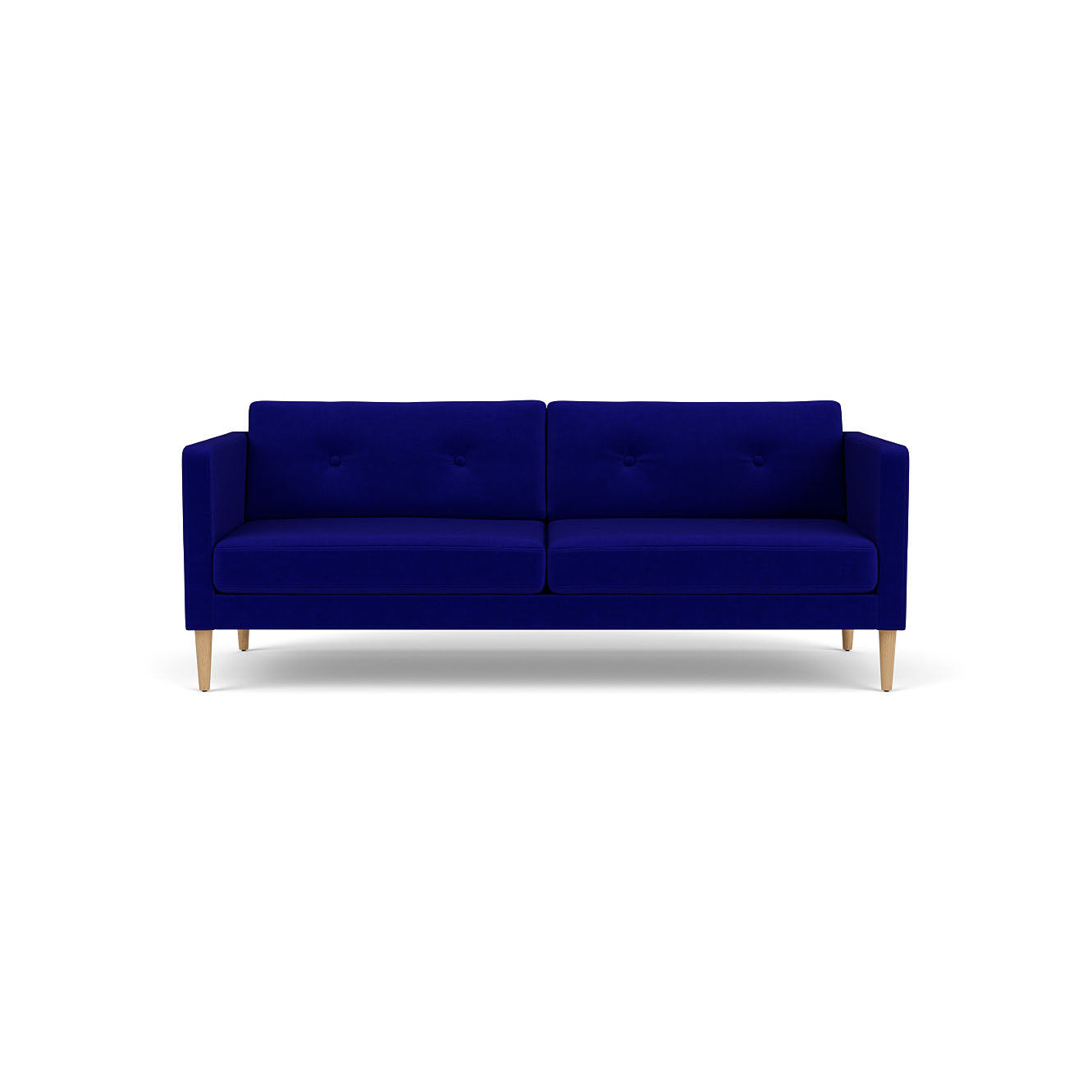 L42 - Firhøj - 2,5 pers. sofa Eg, Natur, Lakeret, Ploegwool, Blue (43) - MTO af Unit10
