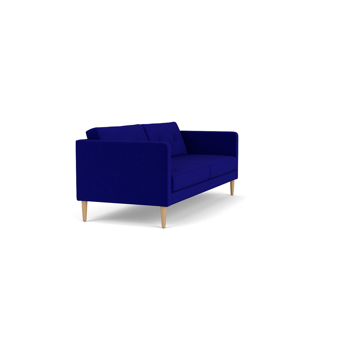 L42 - Firhøj - 2,5 pers. sofa Eg, Natur, Lakeret, Ploegwool, Blue (43) - MTO af Unit10