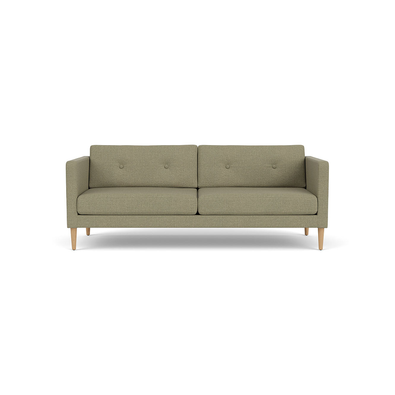 L42 - Firhøj - 2,5 pers. sofa Eg, Natur, Lakeret, Prairie, Green (58) - MTO af Unit10