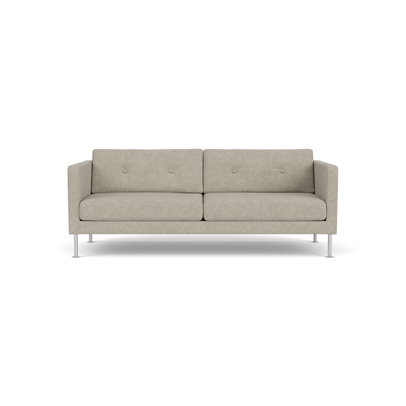 L42 - Firhøj - 2,5 pers. sofa Stål, Metal, Børstet, Cosmo, Light Grey (30) - MTO af Unit10