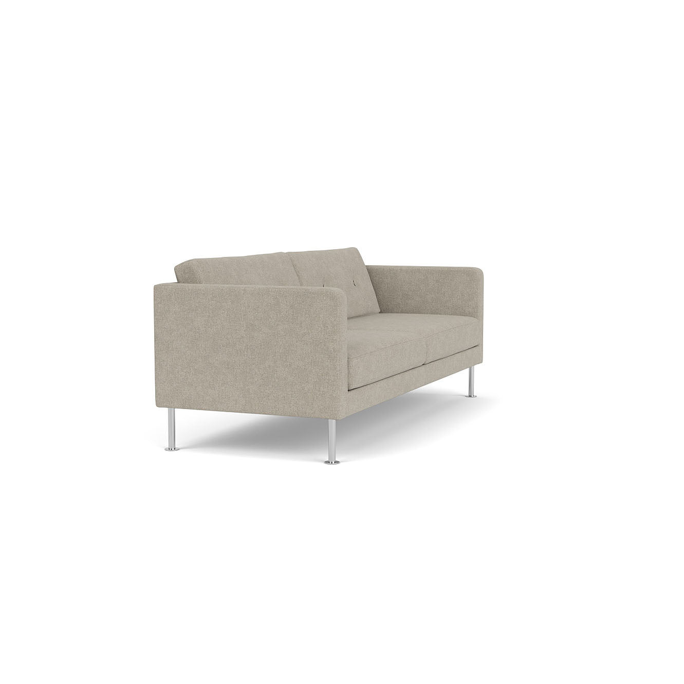 L42 - Firhøj - 2,5 pers. sofa Stål, Metal, Børstet, Cosmo, Light Grey (30) - MTO af Unit10