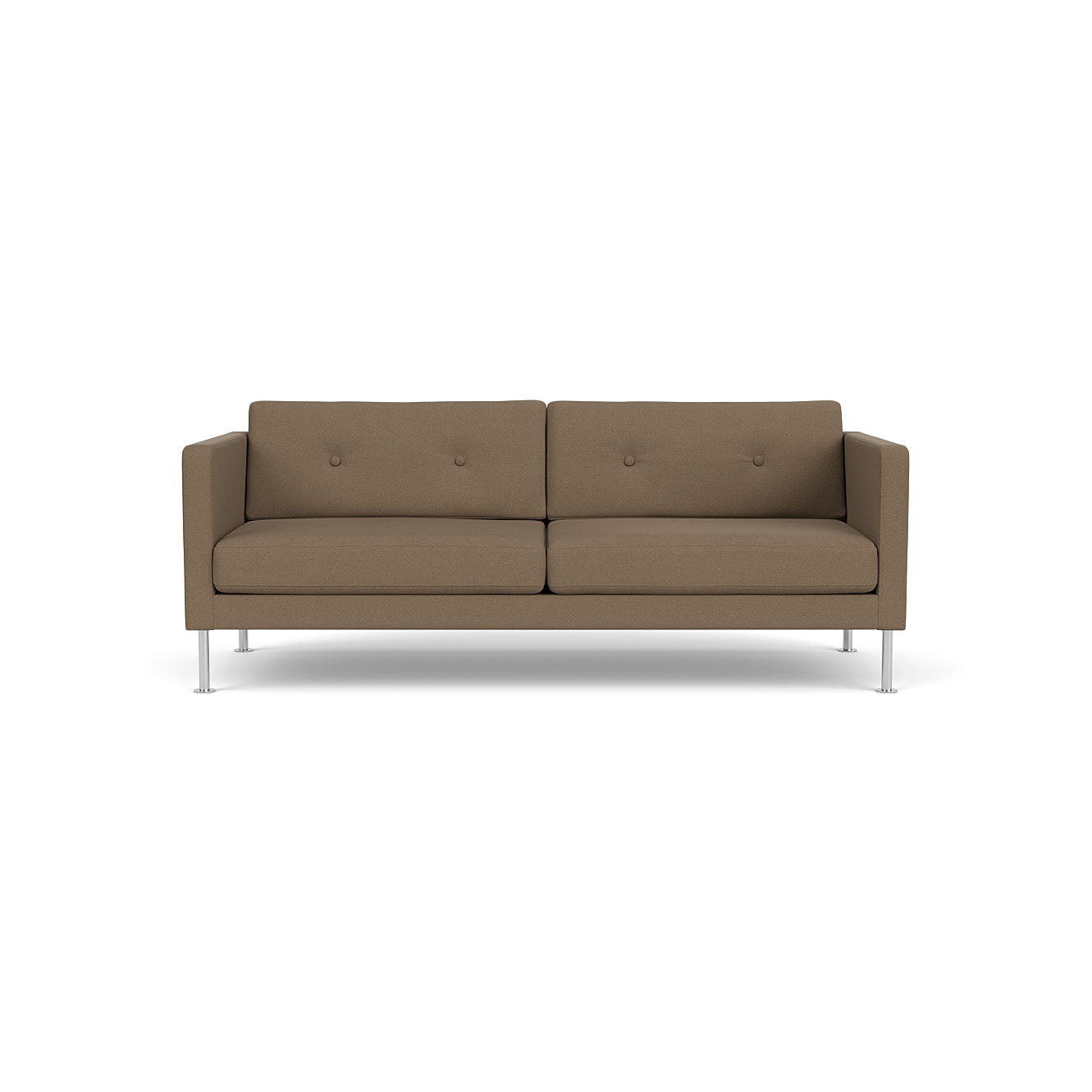 L42 - Firhøj - 2,5 pers. sofa Stål, Metal, Børstet, Grain, Taupe (61230) - MTO af Unit10