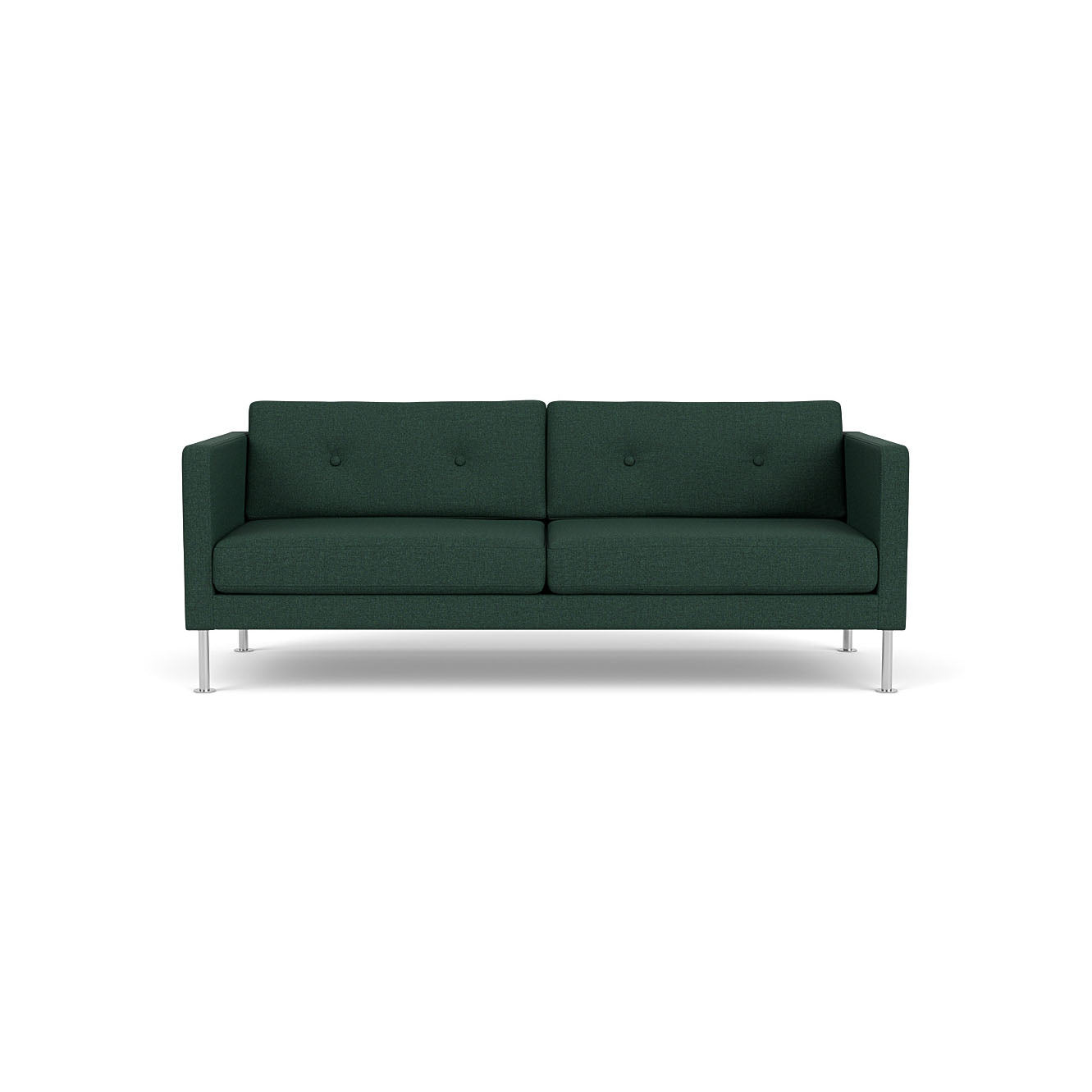 L42 - Firhøj - 2,5 pers. sofa Stål, Metal, Børstet, MLF, Green (32) - MTO af Unit10