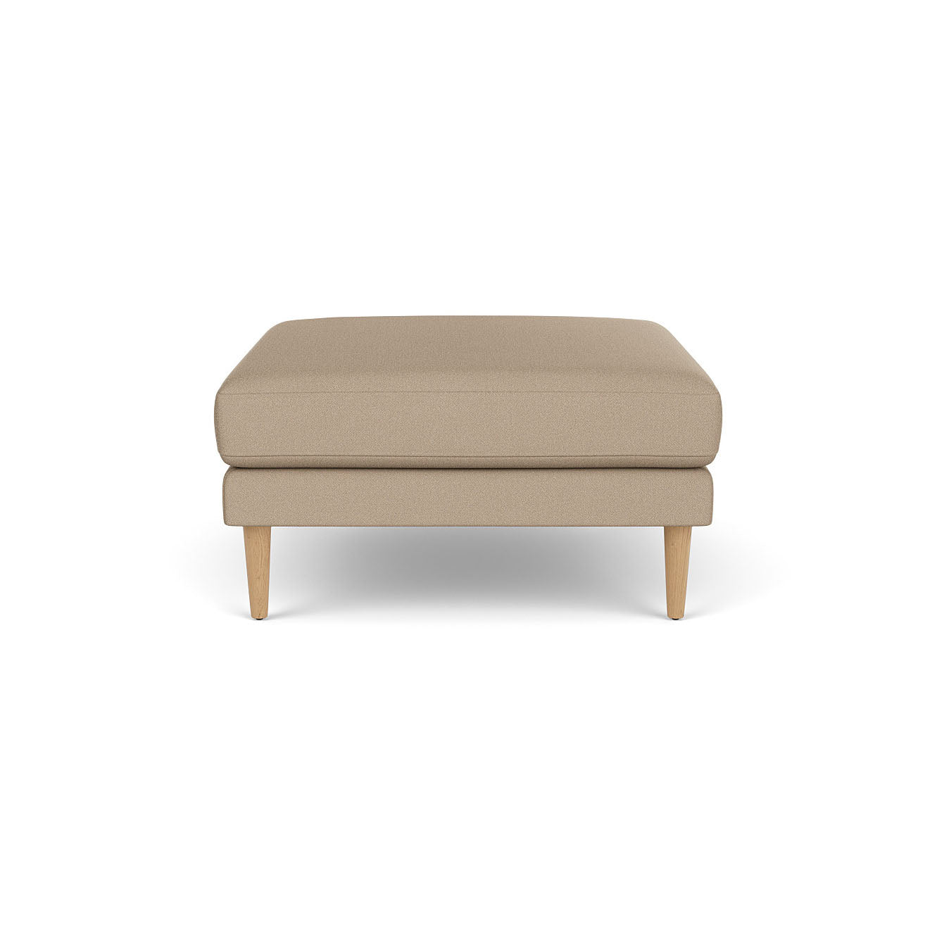 L42 Firhøj Puf 90 x 90 cm, Eg, Natur, Lakeret, Grain, Beige (61252) - MTO af Unit10