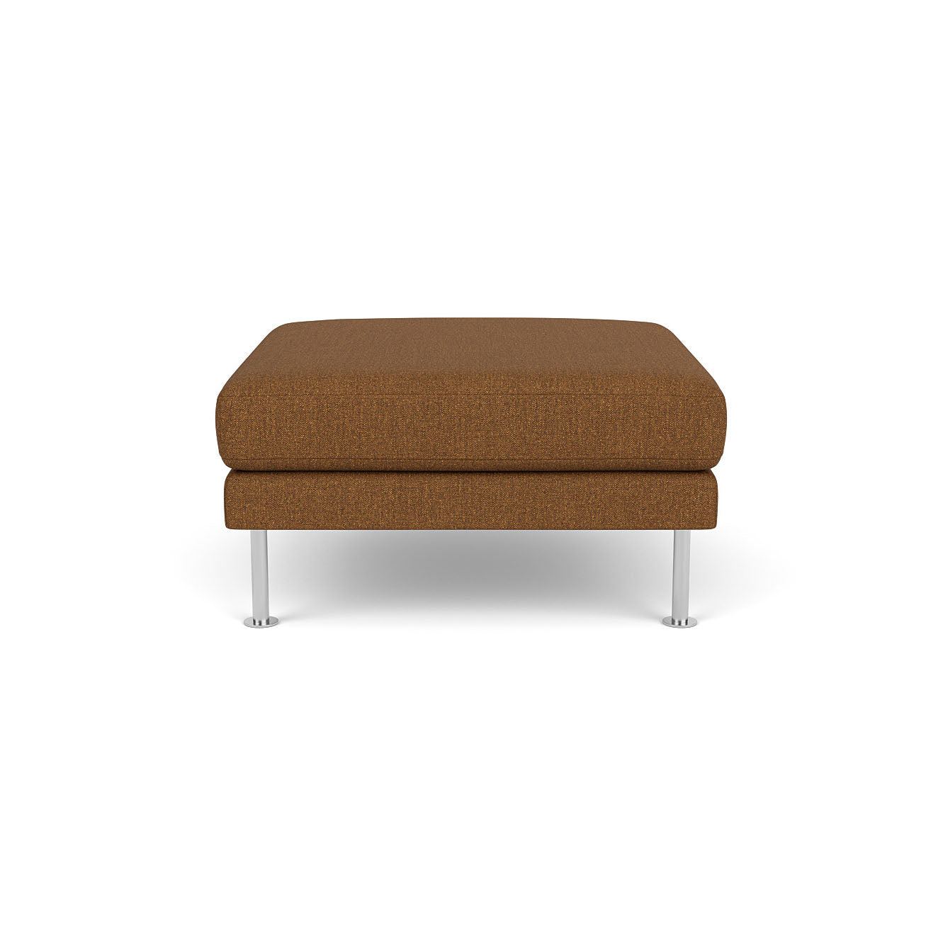 L42 - Firhøj - Puf 90 x 90 cm - Stål, Metal, Børstet, MLF, Brown (15) - Unit10 - MTO