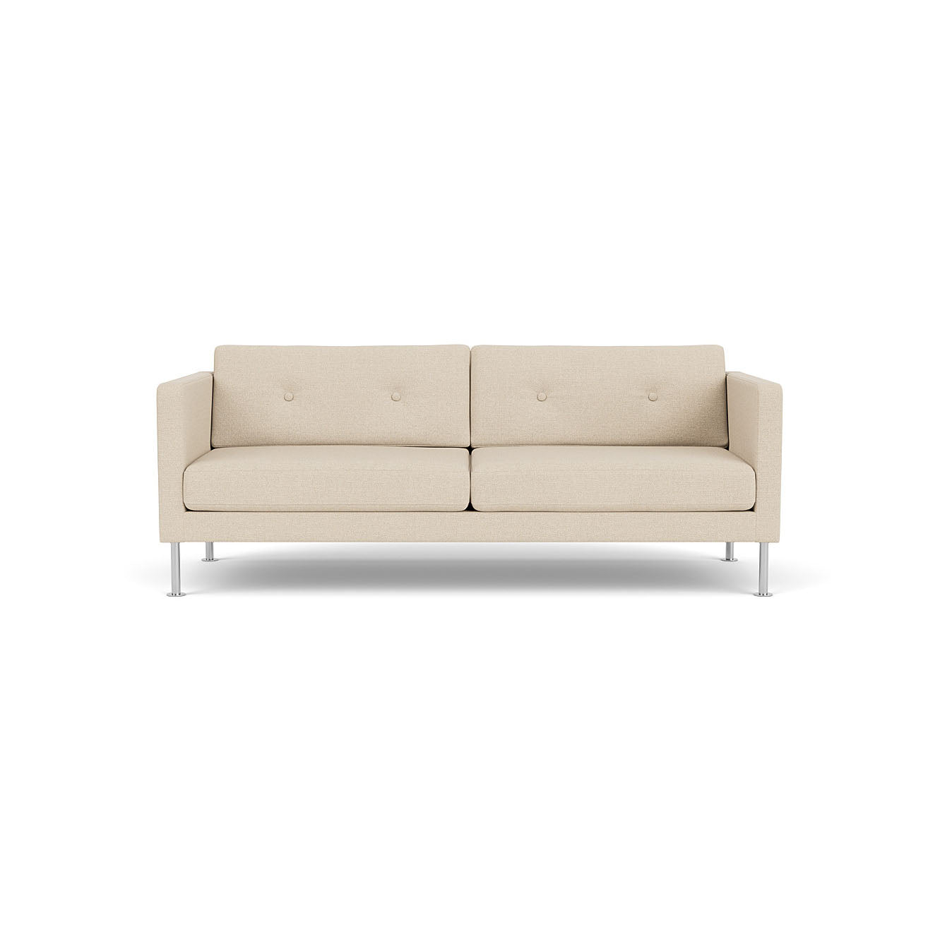 L42 Firhøj 2,5 pers. sofa Stål Metal Børstet Prairie Beige (90) Unit10 MTO