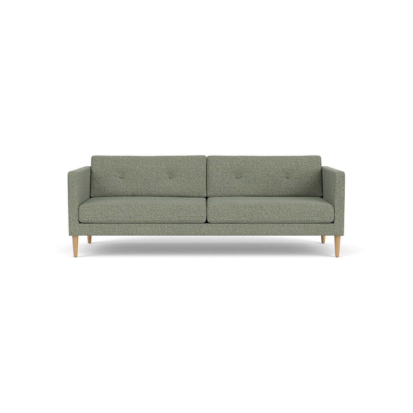L42 Firhøj 3 pers. sofa Eg Natur Lakeret Monza Green Melange (56) Unit10 MTO