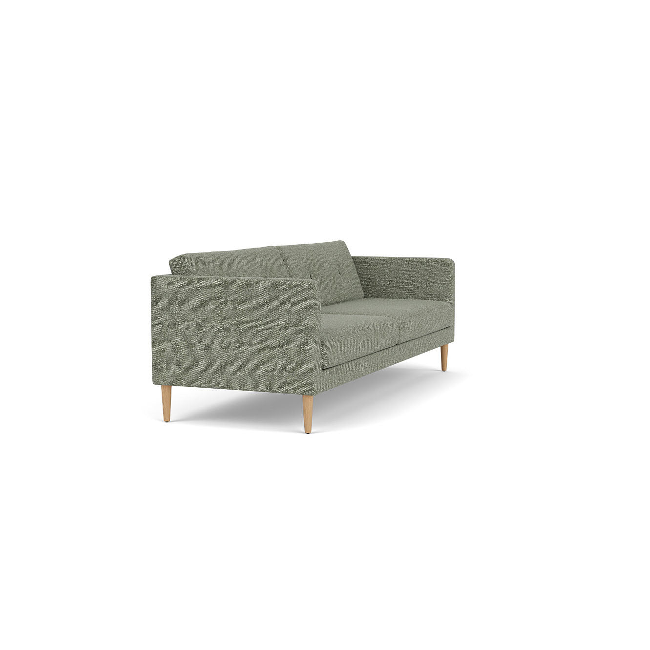 L42 Firhøj 3 pers. sofa Eg Natur Lakeret Monza Green Melange (56) Unit10 MTO