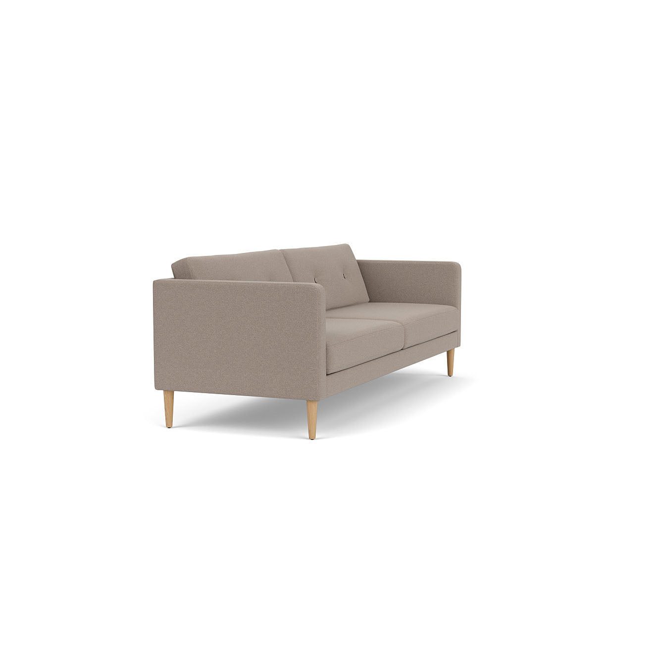 L42 Firhøj 3 pers. sofa Eg Natur Lakeret Olbia Stone (181) Unit10 MTO
